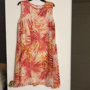 Calvin Klein Very pretty Orange colorful Sleeveless dress. Only used once.S-16W